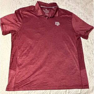 Tommy Bahama IslandZone Mens XL Texas A&M Aggies Polo Shirt Maroon